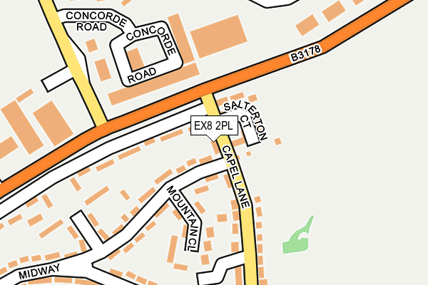 EX8 2PL map - OS OpenMap – Local (Ordnance Survey)