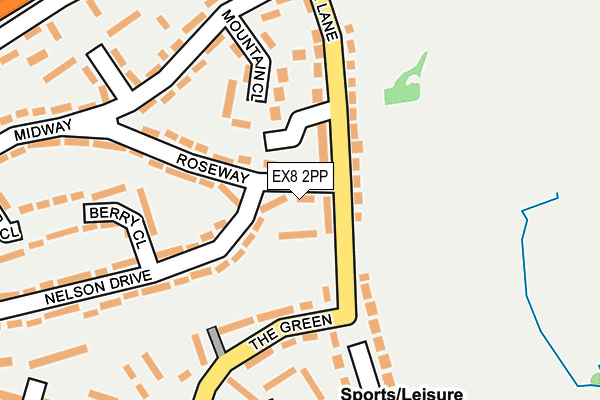 EX8 2PP map - OS OpenMap – Local (Ordnance Survey)