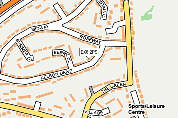 EX8 2PS map - OS OpenMap – Local (Ordnance Survey)