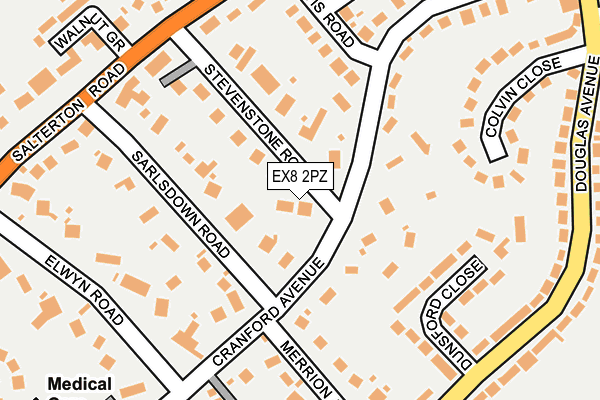EX8 2PZ map - OS OpenMap – Local (Ordnance Survey)