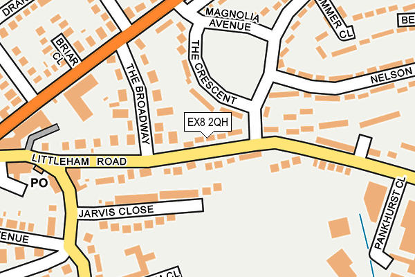 EX8 2QH map - OS OpenMap – Local (Ordnance Survey)