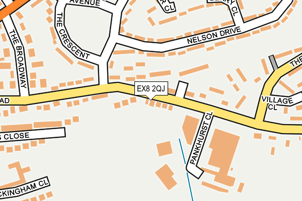 EX8 2QJ map - OS OpenMap – Local (Ordnance Survey)