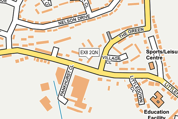EX8 2QN map - OS OpenMap – Local (Ordnance Survey)