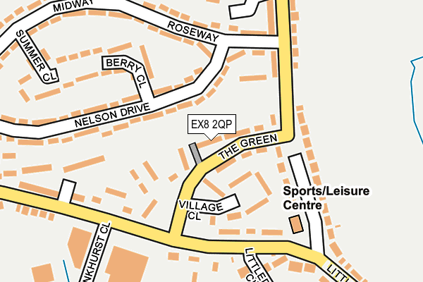 EX8 2QP map - OS OpenMap – Local (Ordnance Survey)