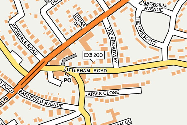 EX8 2QQ map - OS OpenMap – Local (Ordnance Survey)
