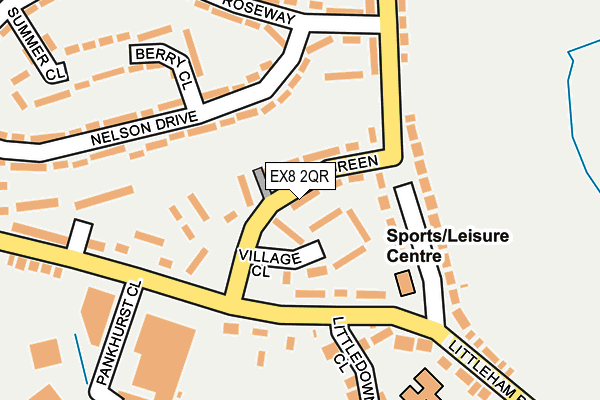 EX8 2QR map - OS OpenMap – Local (Ordnance Survey)