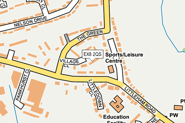 EX8 2QS map - OS OpenMap – Local (Ordnance Survey)