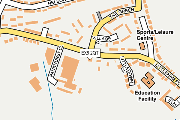 EX8 2QT map - OS OpenMap – Local (Ordnance Survey)
