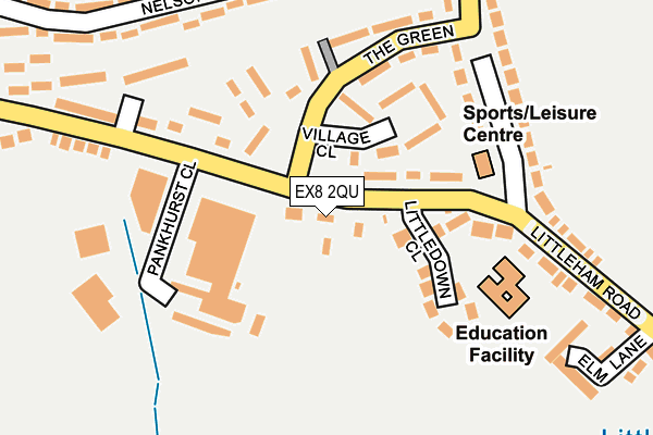 EX8 2QU map - OS OpenMap – Local (Ordnance Survey)