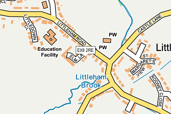 EX8 2RE map - OS OpenMap – Local (Ordnance Survey)