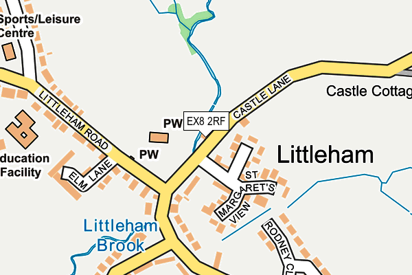 EX8 2RF map - OS OpenMap – Local (Ordnance Survey)