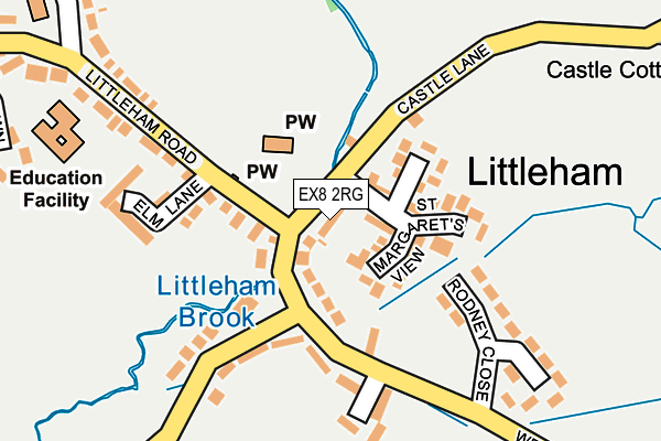 EX8 2RG map - OS OpenMap – Local (Ordnance Survey)