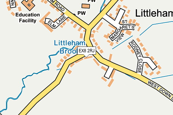 EX8 2RJ map - OS OpenMap – Local (Ordnance Survey)