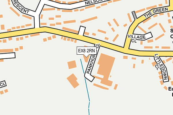 EX8 2RN map - OS OpenMap – Local (Ordnance Survey)