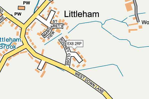 EX8 2RP map - OS OpenMap – Local (Ordnance Survey)