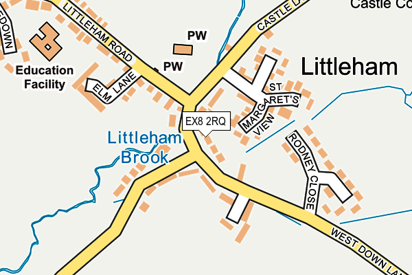 EX8 2RQ map - OS OpenMap – Local (Ordnance Survey)