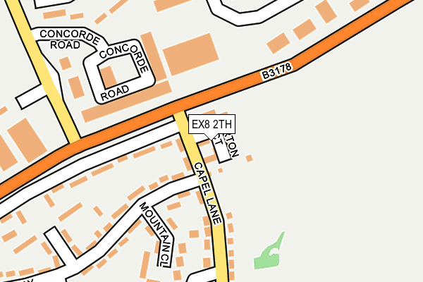 EX8 2TH map - OS OpenMap – Local (Ordnance Survey)