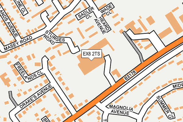 EX8 2TS map - OS OpenMap – Local (Ordnance Survey)