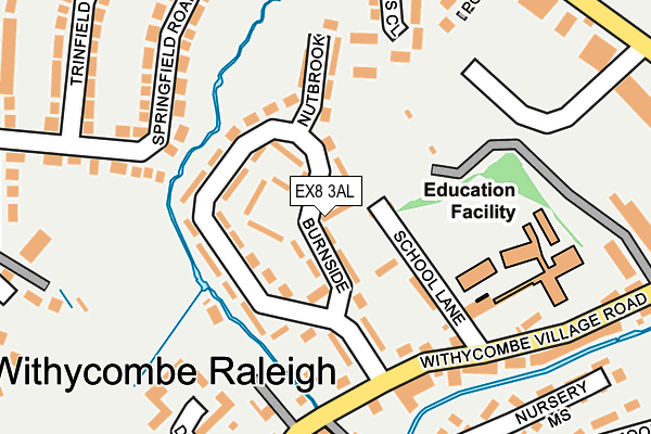 EX8 3AL map - OS OpenMap – Local (Ordnance Survey)