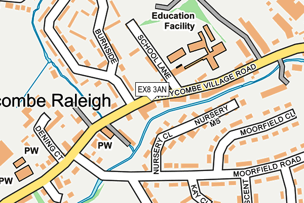 EX8 3AN map - OS OpenMap – Local (Ordnance Survey)