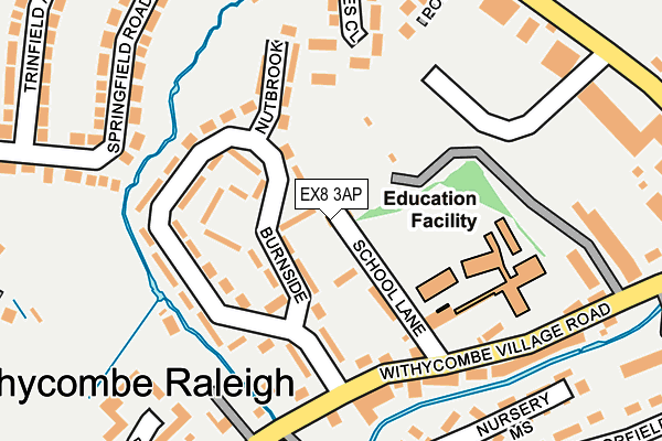 EX8 3AP map - OS OpenMap – Local (Ordnance Survey)