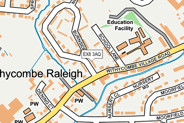 EX8 3AQ map - OS OpenMap – Local (Ordnance Survey)