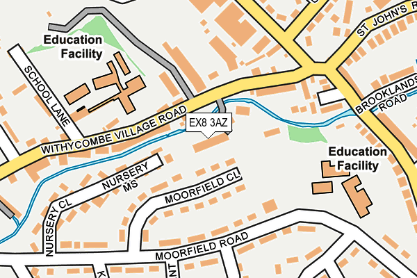 EX8 3AZ map - OS OpenMap – Local (Ordnance Survey)