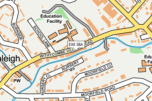 EX8 3BA map - OS OpenMap – Local (Ordnance Survey)