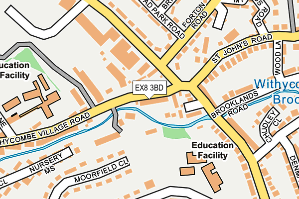 EX8 3BD map - OS OpenMap – Local (Ordnance Survey)