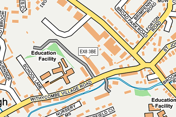 EX8 3BE map - OS OpenMap – Local (Ordnance Survey)