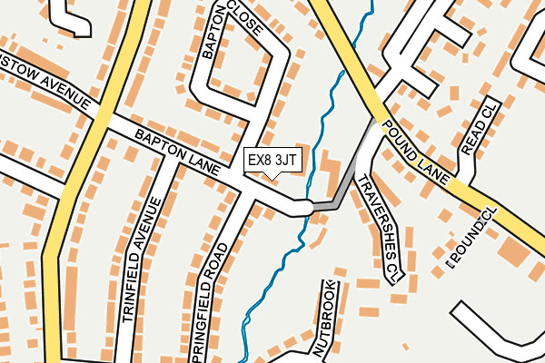 EX8 3JT map - OS OpenMap – Local (Ordnance Survey)