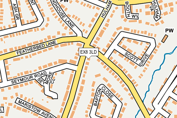 EX8 3LD map - OS OpenMap – Local (Ordnance Survey)