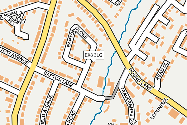 EX8 3LG map - OS OpenMap – Local (Ordnance Survey)