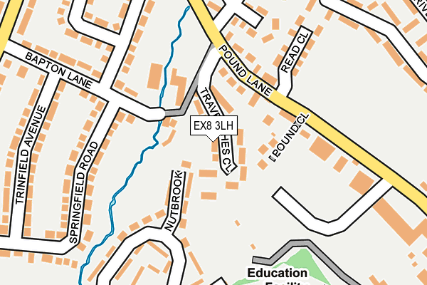 EX8 3LH map - OS OpenMap – Local (Ordnance Survey)