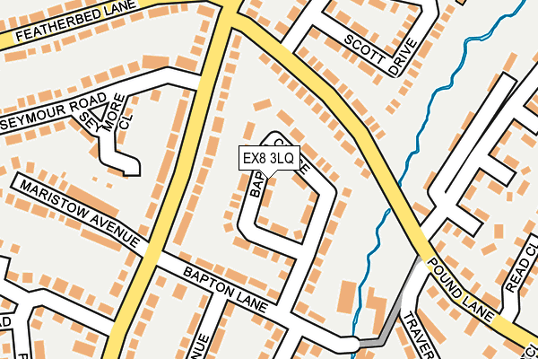 EX8 3LQ map - OS OpenMap – Local (Ordnance Survey)