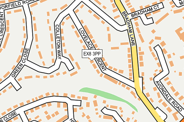 EX8 3PP map - OS OpenMap – Local (Ordnance Survey)