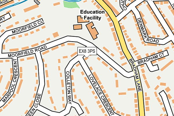 EX8 3PS map - OS OpenMap – Local (Ordnance Survey)