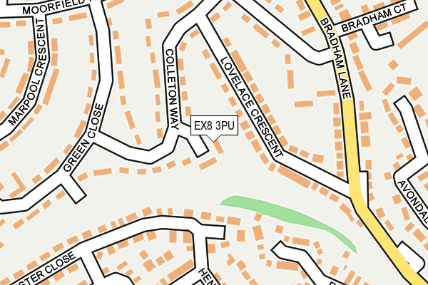 EX8 3PU map - OS OpenMap – Local (Ordnance Survey)