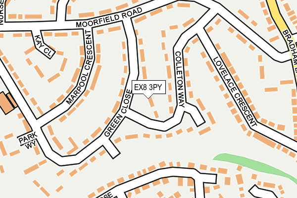 EX8 3PY map - OS OpenMap – Local (Ordnance Survey)