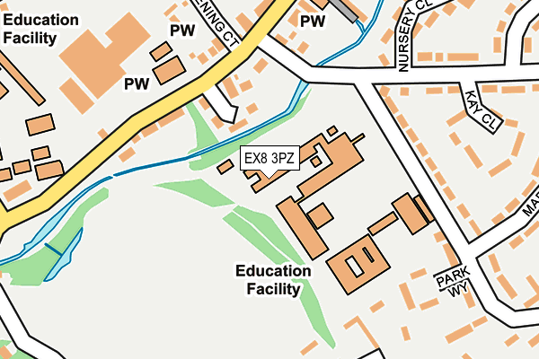 EX8 3PZ map - OS OpenMap – Local (Ordnance Survey)