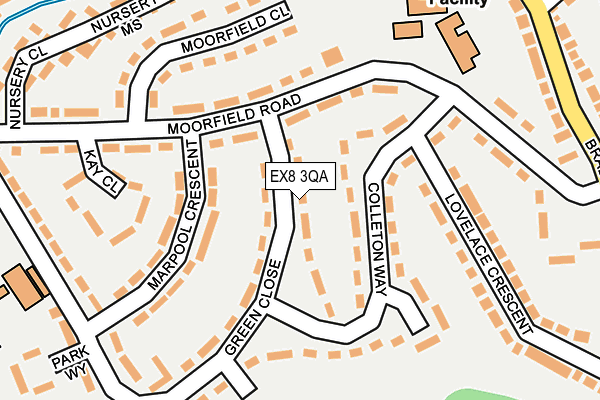 EX8 3QA map - OS OpenMap – Local (Ordnance Survey)