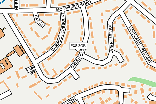 EX8 3QB map - OS OpenMap – Local (Ordnance Survey)