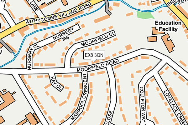 EX8 3QN map - OS OpenMap – Local (Ordnance Survey)
