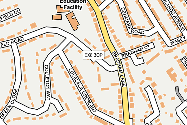 EX8 3QP map - OS OpenMap – Local (Ordnance Survey)