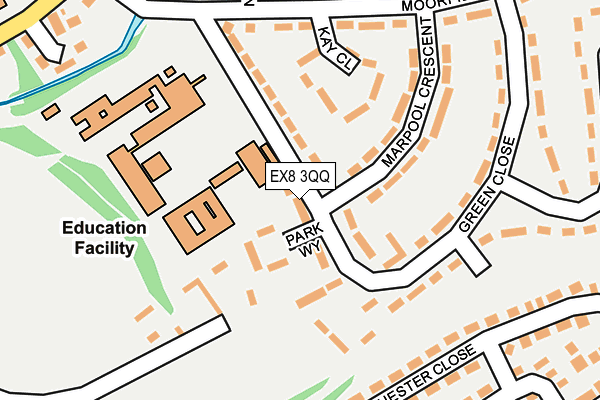 EX8 3QQ map - OS OpenMap – Local (Ordnance Survey)
