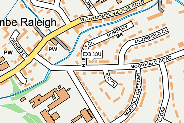 EX8 3QU map - OS OpenMap – Local (Ordnance Survey)