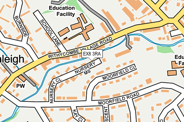 EX8 3RA map - OS OpenMap – Local (Ordnance Survey)