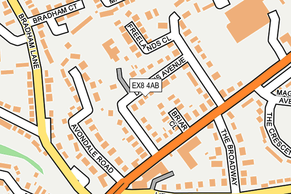 EX8 4AB map - OS OpenMap – Local (Ordnance Survey)