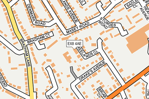 EX8 4AE map - OS OpenMap – Local (Ordnance Survey)