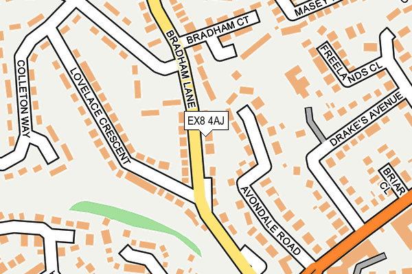 EX8 4AJ map - OS OpenMap – Local (Ordnance Survey)